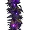 6ft. Scare in the Air Purple Flower Halloween Pre-Lit LED Garland